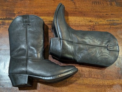 Smoky Mountain Boots Youth Boys Denver Black Leather Western Size 6 Women's 8