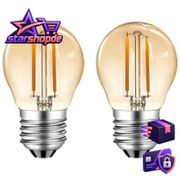 Led-Leuchtmittel E27 2W Warmweiß 2700K 180 Lumen G45 Bernstein 2 StüCk Retro