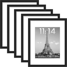 upsimples 11x14 Picture Frame Set of 5, Black Photo Frame Collage Wall Decor