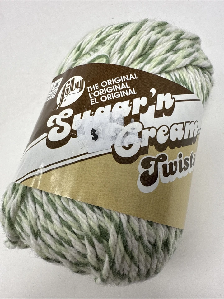 Hilo Sugar'n Cream - Twists Verde Nuevo Original Algodón Lirio 95yds Foto 2 de 4