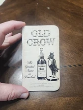 Vintage Old Crow Bourbon Mini Notebook Advertisement