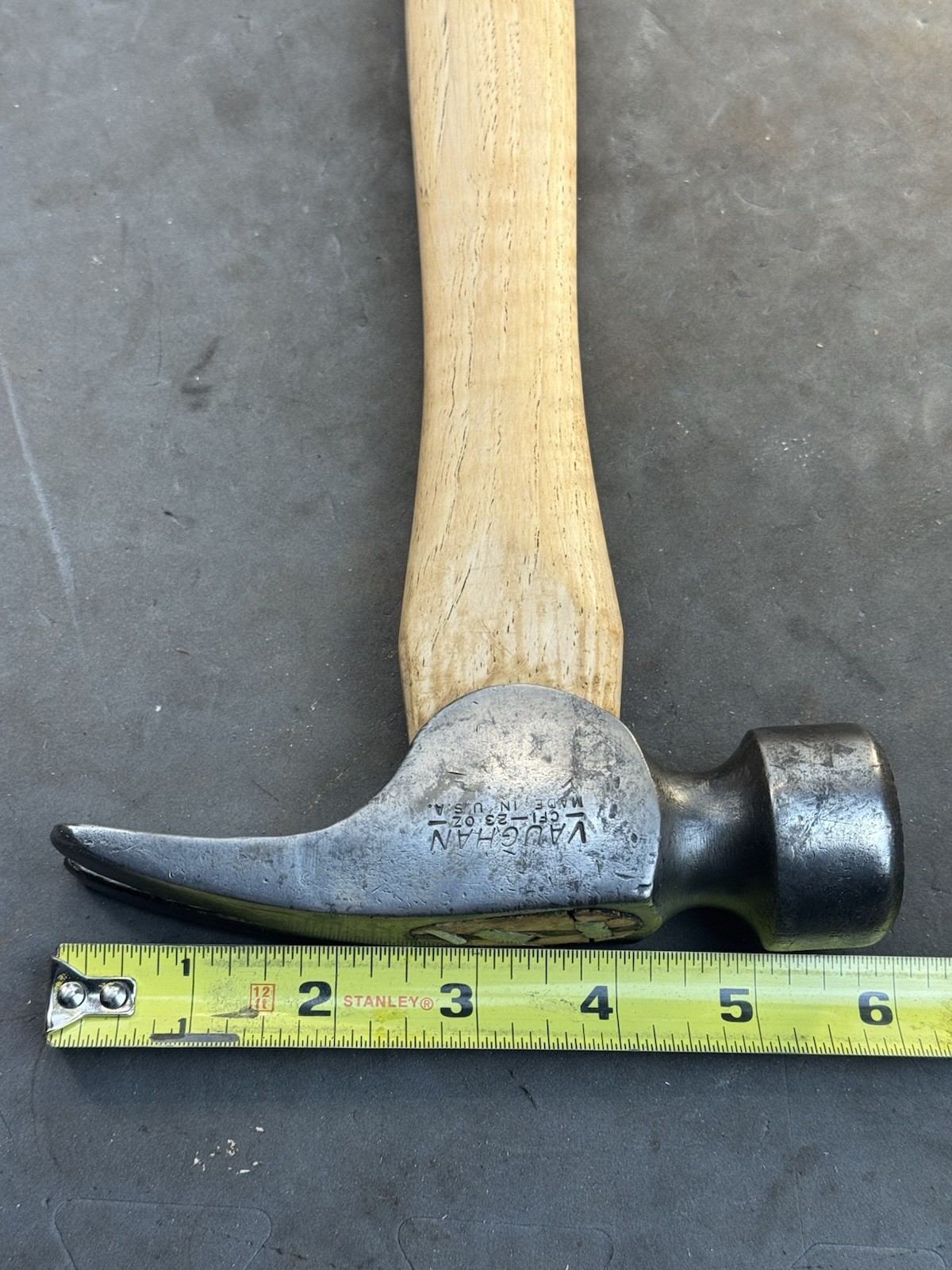 Vaughan CF 1 - 23 Oz Milled Face California Framer Hammer Replacement Handle VTG