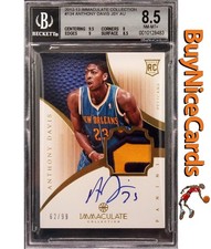 2012 Anthony Davis Panini Immaculate RC Rookie Patch Auto /99 # 134 BGS 8.5 / 10