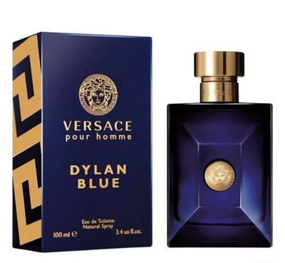 Versace Dylan Blue Pour Homme Eau de Toilette Spray, Regular Size 3.4 fl oz