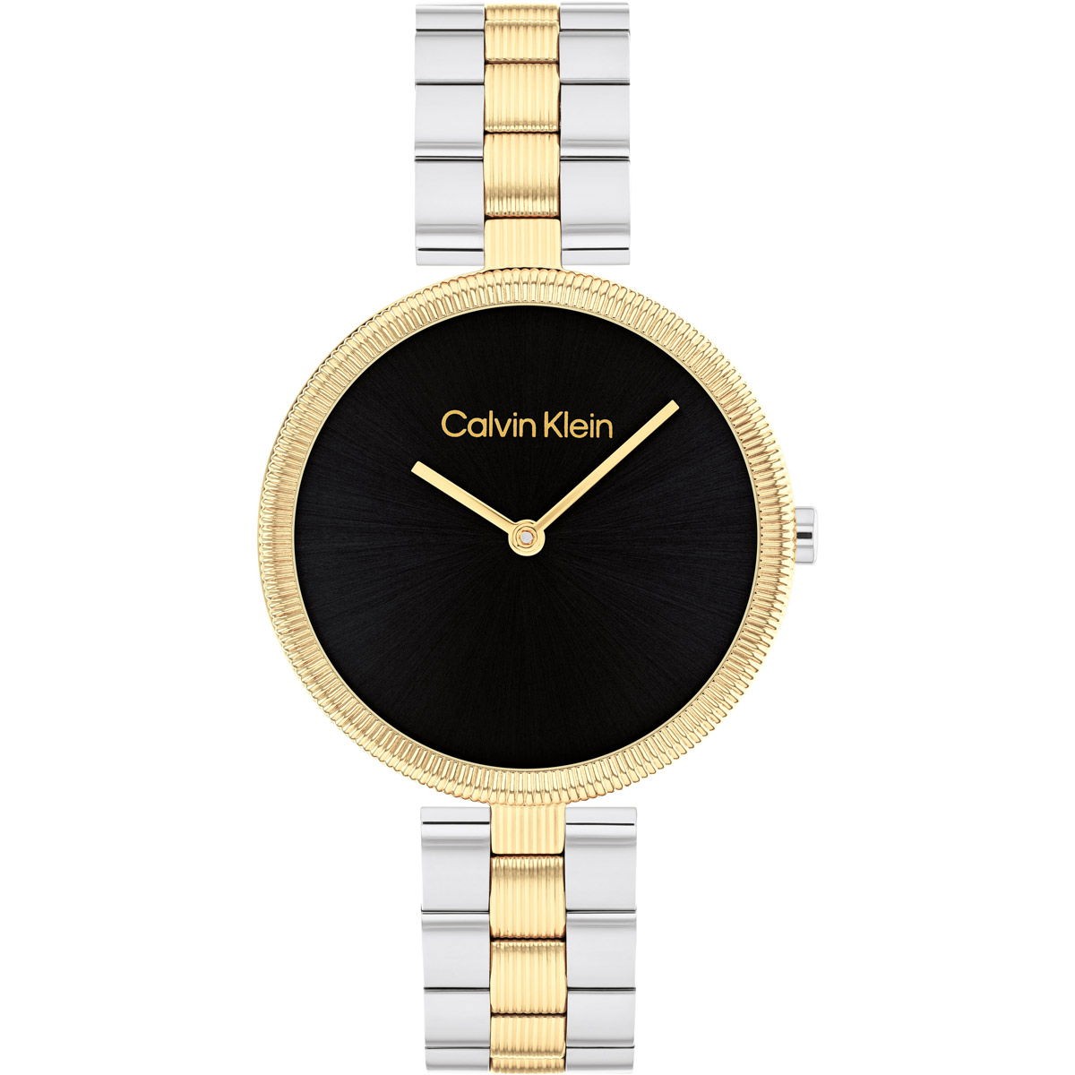 Womens Wristwatch CK CALVIN KLEIN GLEAM 25100012 Stainless Steel Golden Black