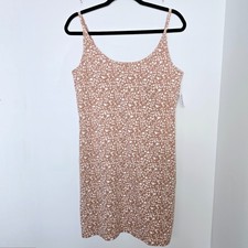 Old Navy Women XL Floral Shelf Bra Scoop Neck Fitted Rib-Knit Cami Mini Dress