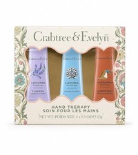 Crabtree Evelyn Hand Therapy Lavender, La Source, Gardeners Set 3 x 0.9 oz