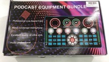 Podcast Equipment Bundle Professional Live Sound Card Wired Condenser