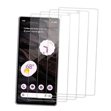  4 Pack Glass Screen Protector Compatible for 9H Google Pixel 6a / Pixel 7a