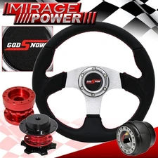 For 96-15 Civic 6 Bolt Pvc Steering Wheel Quick Release Hub Red Extender Adapter