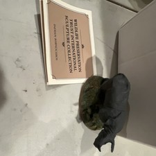 Franklin Mint Porcelain Indian Rhinoceros Sculpture Wildlife Preservation Trust