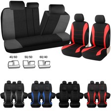 For Kia Auto Car Seat Covers Full Set Front Rear Protector Premium Cloth Art Pad