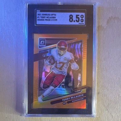 Panini 2021 Donruss Optic Terry McLaurin Orange Prizm #1 /199 SGC 8.5