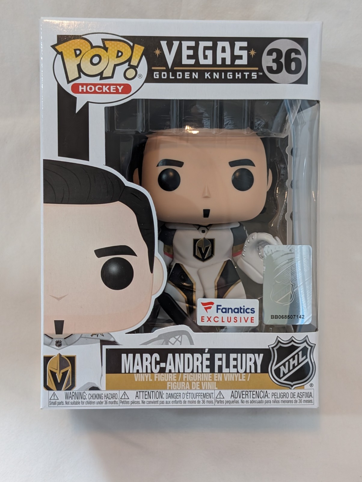 Funko Pop! #36 Marc-Andre Fleury Nhl Vegas Golden Knights Fanatics Exclusive