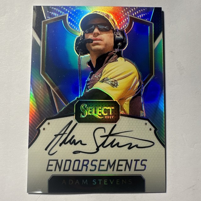 ON CARD AUTO! 2017 Panini NASCAR Racing Select Endorsements Adam Stevens #E-AS