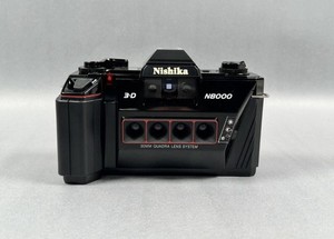 Nishika N8000 Vintage Stereo 3D Quadra Lens System Camera Black