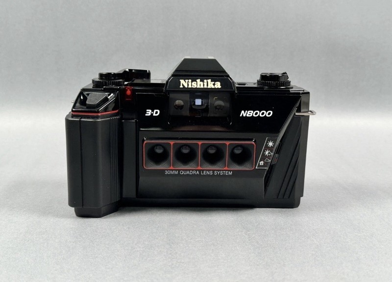 Nishika N8000 Vintage Stereo 3D Quadra Lens System Camera Black