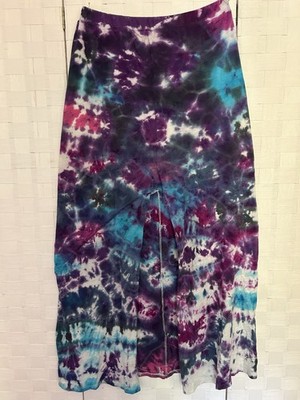 Unique Boho Tye Dyed 100% Organic Cotton Maxi Summer Festival Maxi Skirt
