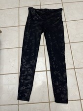 SPANX Black Camouflage Imprint High Rise Slimming Leggings Sz XL