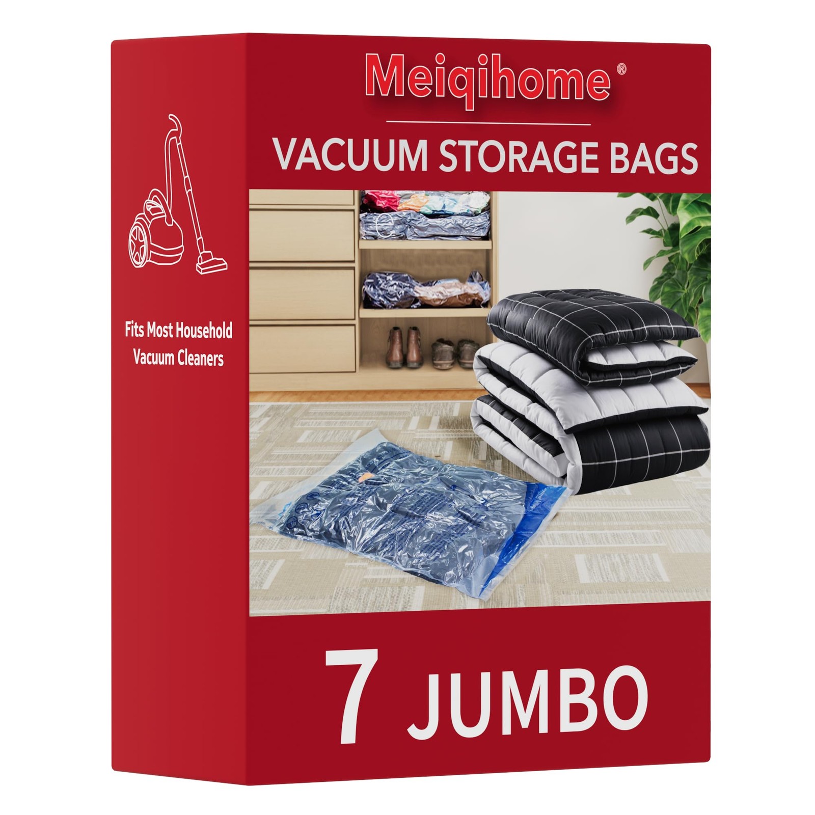 Vacuum Storage Bags 7 Jumbo Space Saver Sealer Bags Airtight Compression Bags