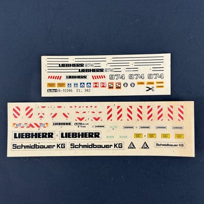 Kibri HO Scale Liebherr 974 & Schmidbauer KG Decal Assortment FOR PARTS 1/87