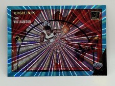 2021-22 Donruss #8 Zion Williamson Magicians Holo Teal Laser