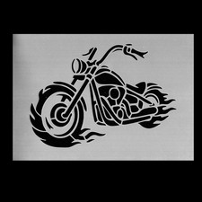 Schablonen Airbrush Basteln Schablone Vintage Wand Motorrad Bike   # 2123