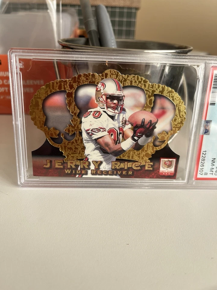Pacific Crown Royale 1996 - Jerry Rice #CR-40 PSA casi nuevo MT 8 Foto 3 de 3