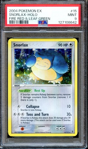 Snorlax graded PSA 9 for sale on eBay