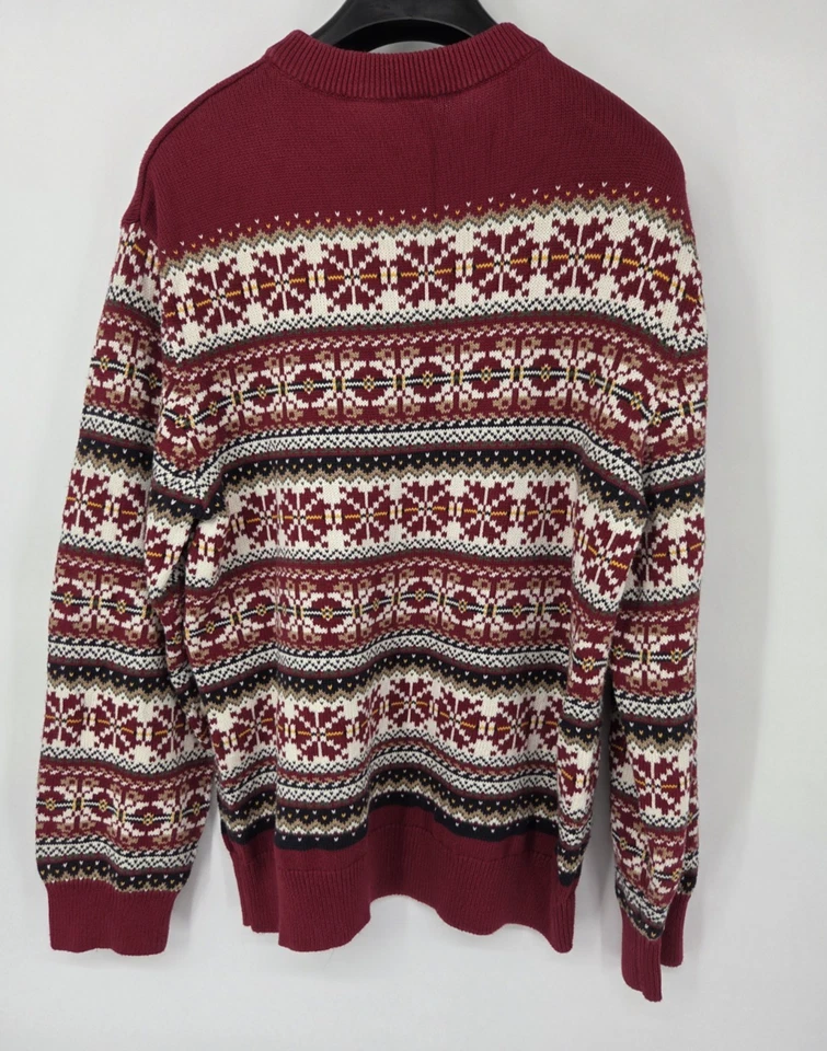 Suéter DE COLECCIÓN Fair Isle Para Hombre XL Rojo Manga Larga Gymboree Todo a Bordo Invierno Foto 3 de 4