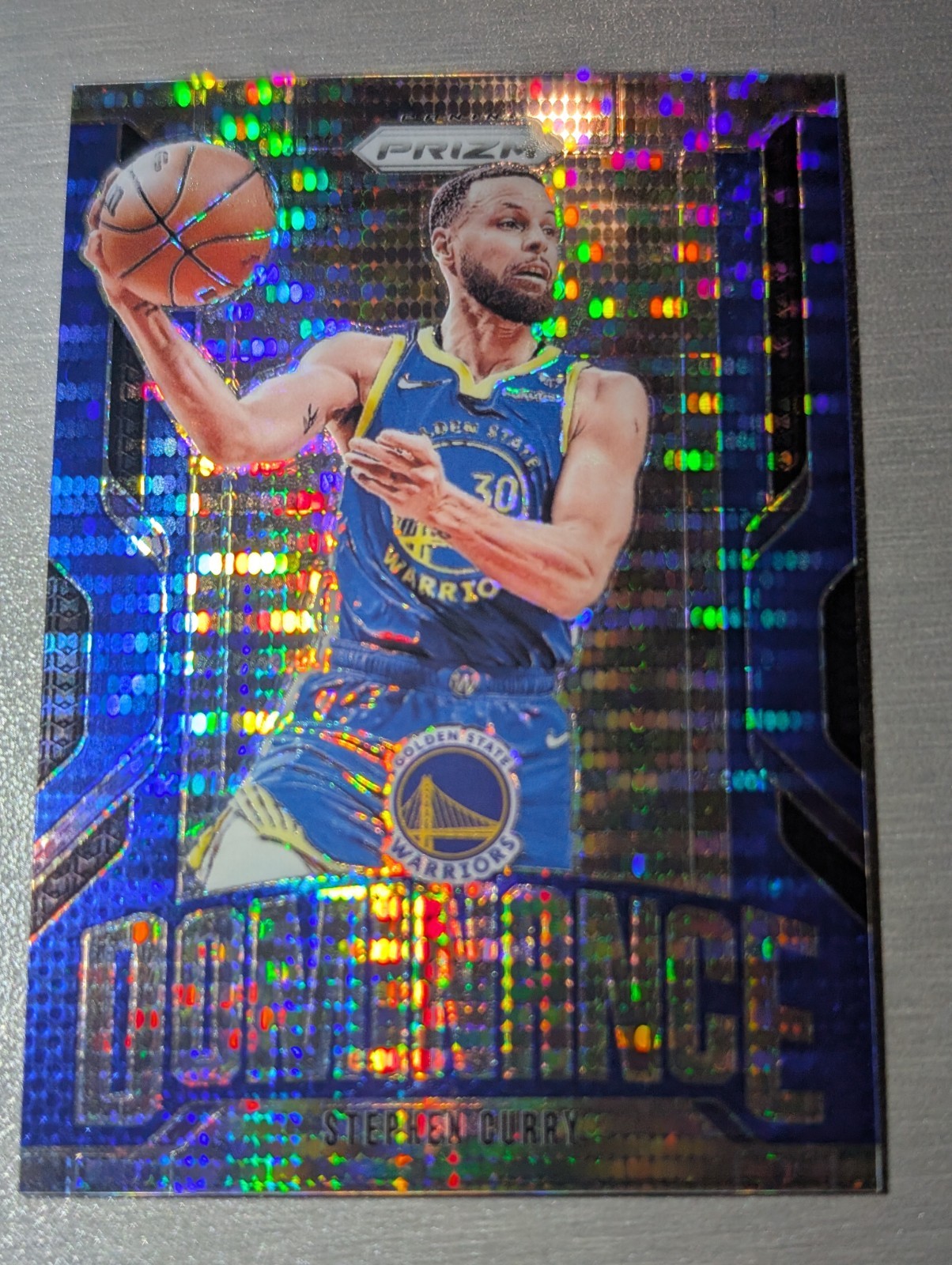 SP Stephen Curry 🔥 2024-25 Panini Prizm Dominance #21 BLUE PULSAR /99