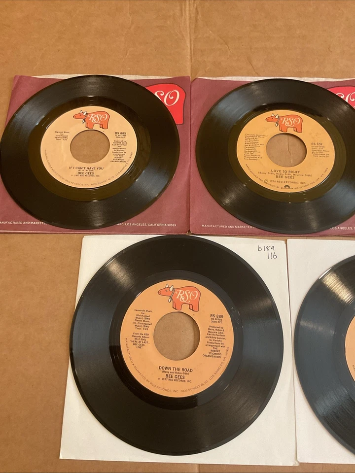 The Bee Gees Lot of (5 ) 45 RPM Records VG+/ EX - Image 3 of 4