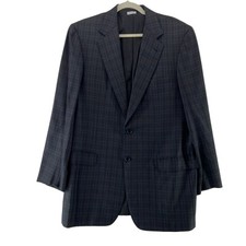 Brioni Gray Plaid Sport Coat Nomentano Size 42 L Wool Mohair Silk