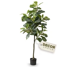 Fiddle Leaf Fig Tree - Artificial Trees for Home Decor Indoor, Faux Fiddle Le...