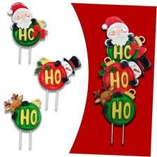 3 Pack Metal Christmas Yard Signs Decor for Multiple Christmas decoration ball