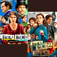 Enola Holmes 1 2 DVD Set   Millie Bobby Brown Henry Cavill   Mystery Adventure