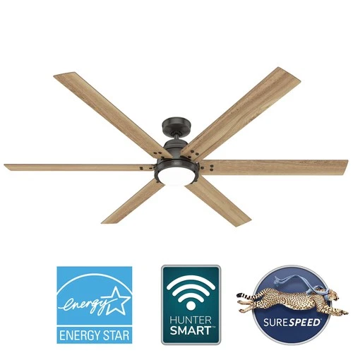 72" Hunter Gravity Noble Bronze LED Smart Ceiling Fan - Picture 7 of 7