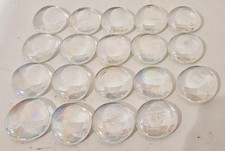 Iridescent Clear Decorative Glass Stones Filler, Aquarium, Crafts  19  1 3/8"