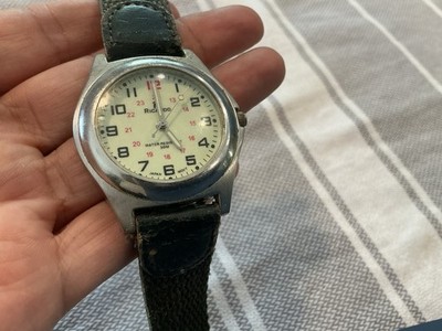 Ricardo Men's Luminous Dial Quartz Watch Silver Tone - New Battery