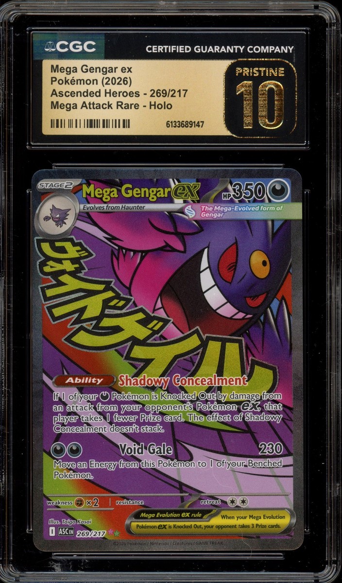 Pokemon Mega Gengar ex Ascended Heroes Mega Attack Rare #269 CGC