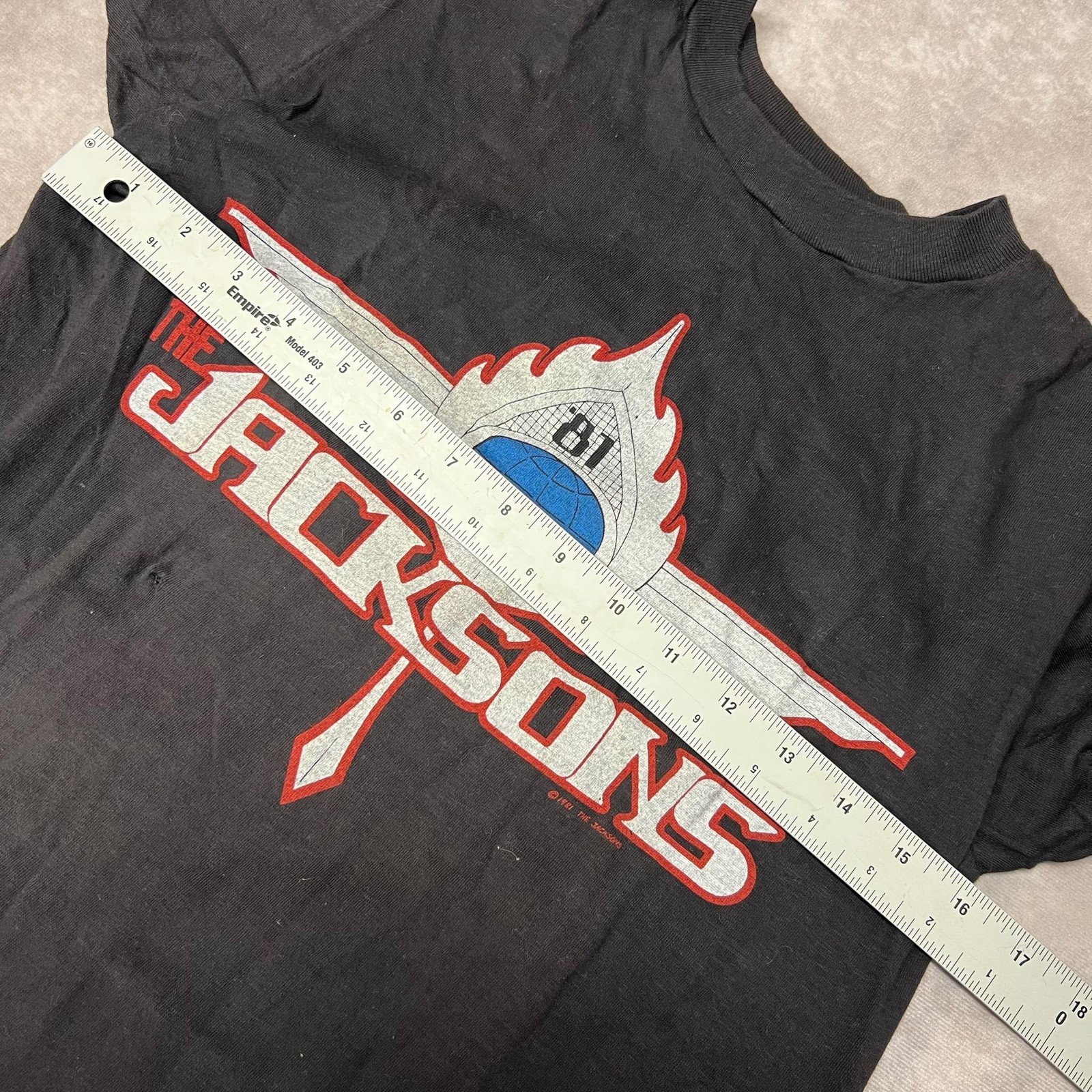 Vintage The Jacksons Shirt Adult Medium 1981 Concert Tour Band Tee 80s USA