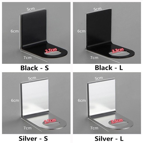 Stainless Steel Soap Bottle Holder Wall Mounted Metal Hook Free of Punch - Picture 2 of 14