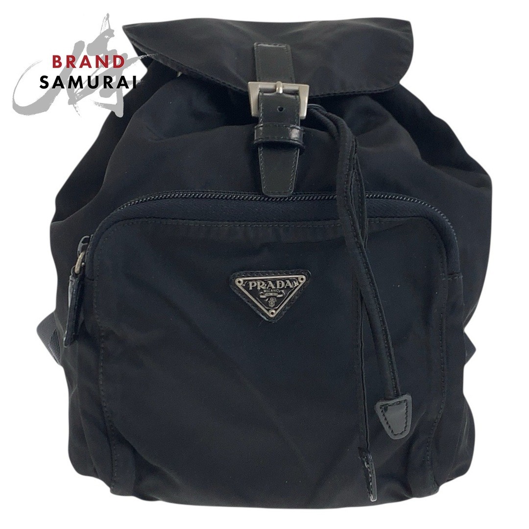 PRADA Tessuto black triangular logo mark backpack… - image 1
