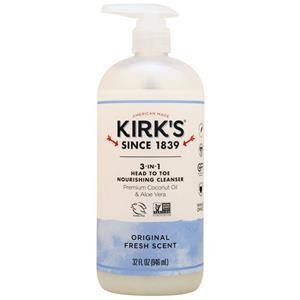 Натуральное питательное очищающее средство Kirks Natural 3-в-1 с головы до ног с оригинальным свежим ароматом
