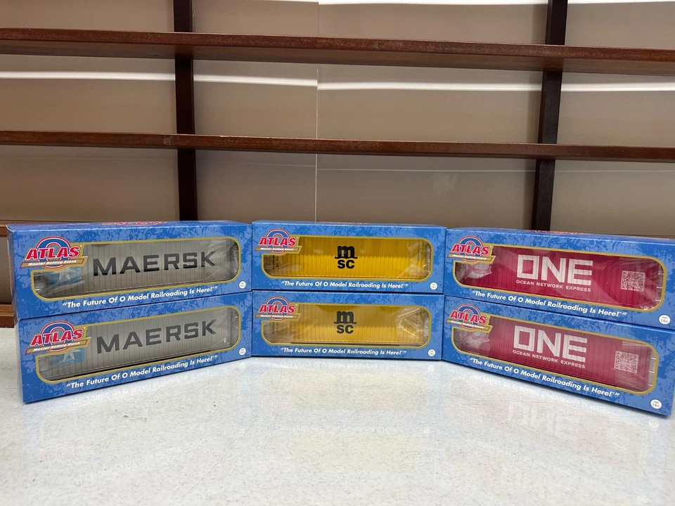 O Scale Atlas #3002588 40’ High Cube Container Assortment of 6 Pieces NIB - Image 2 of 4