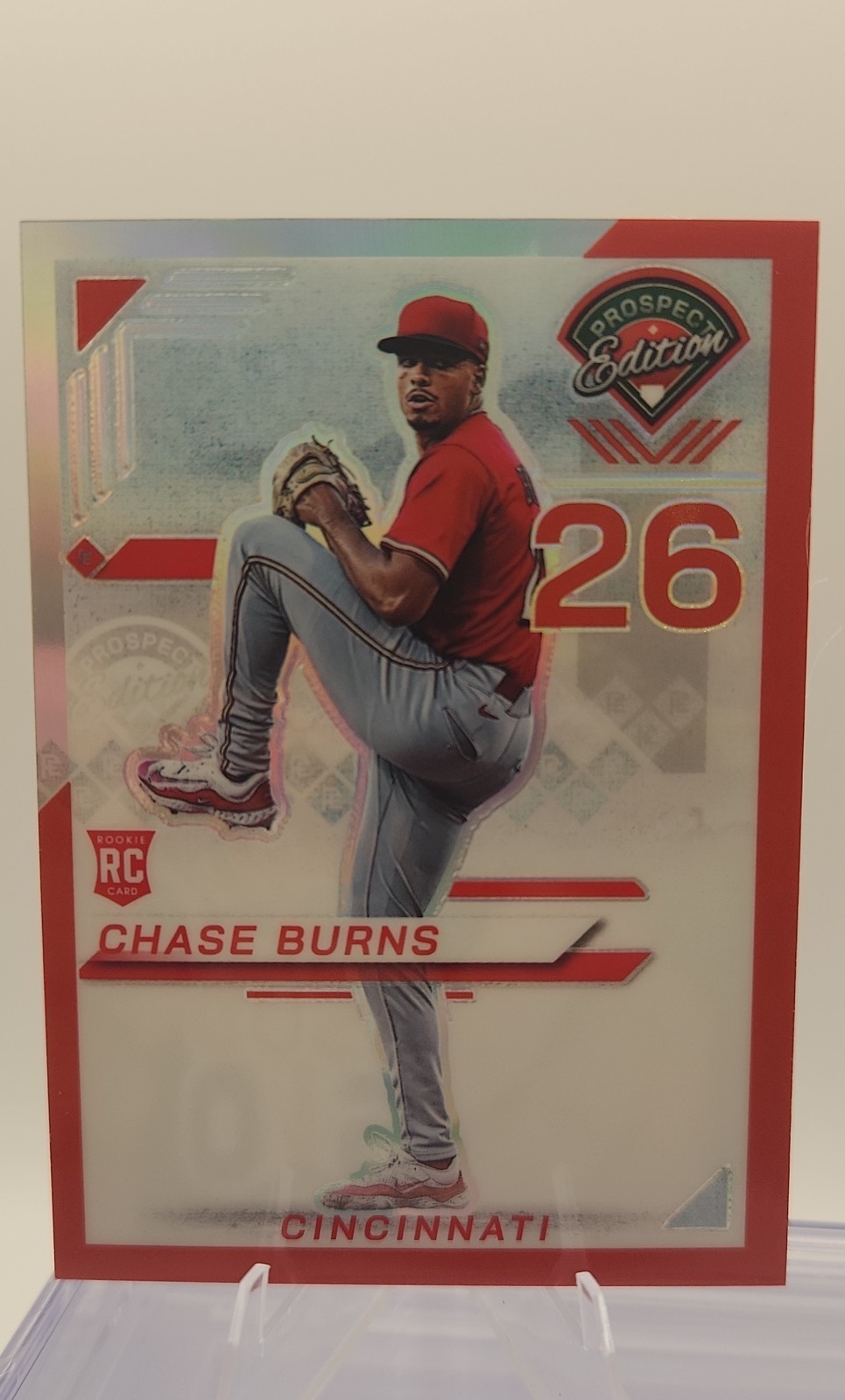 2025 Panini Prospect Edition - Chase Burns #170 Red Prizm /199 (RC)