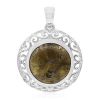 Cavill SilberanhäNger Labradorit 925 Sterling Rund 16Mm 8,45Ct Damen