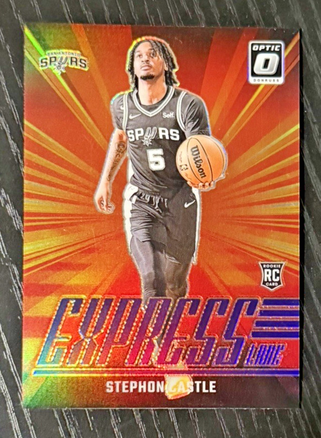 🔥 2024 Donruss Optic/Express Lane Purple Prizm #1 Stephon Castle RC Spurs