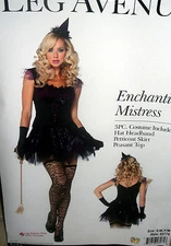 sexy LEG AVENUE enchanting MISTRESS wicked WITCH mini DRESS halloween costume