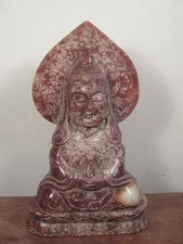 Old Chinese Kunlun Jade Carved Kwan-yin (Guan Yin) Statue